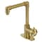 Kingston Brass KSD144RXBB Single-Handle Bathroom Faucet with Push Pop-Up, Brushed Brass KSD144RXBB - alternate 1